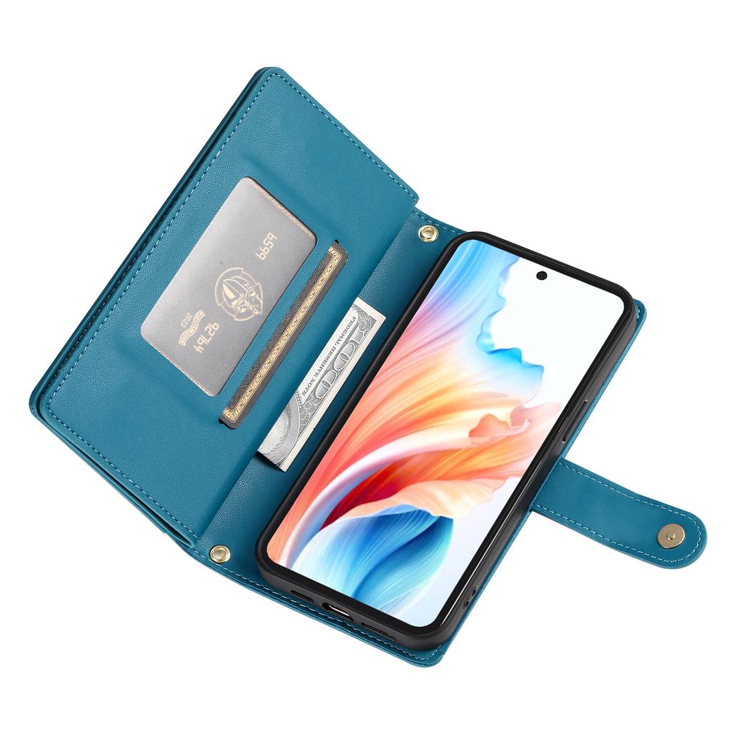 For Realme 15 Pro 5G/15 5G Case Zipper Pocket Wallet Leather Phone Cover with Straps