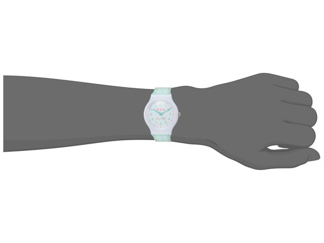 Sun Flame J-Axis Watch VL21-GR Girl's Mint Vinyl Band Resin Case Analog Watch