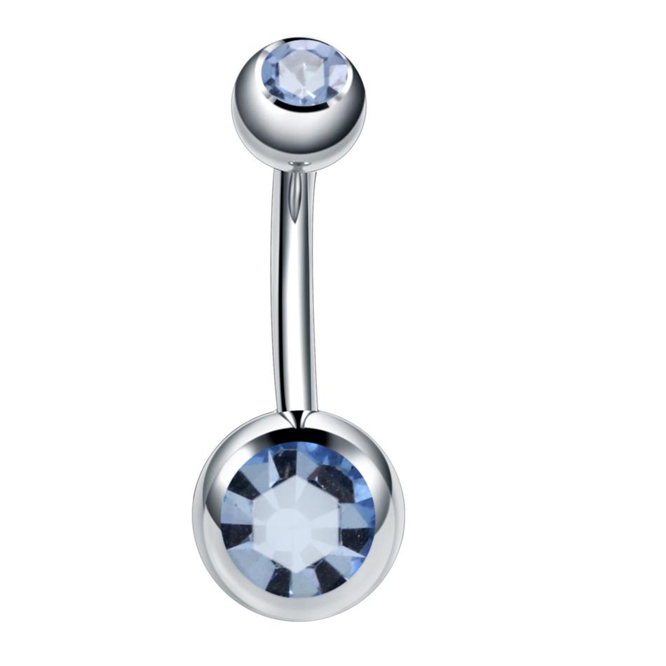 1PC Surgical Steel Crystal Belly Button Piercings 14G Heart Belly Piercing CZ Navel Ring Nombril Belly Rings Sexy Women Jewelry