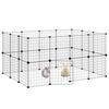 28 Piece Pet Cage with Door Black 35 X 35 Cm Steel