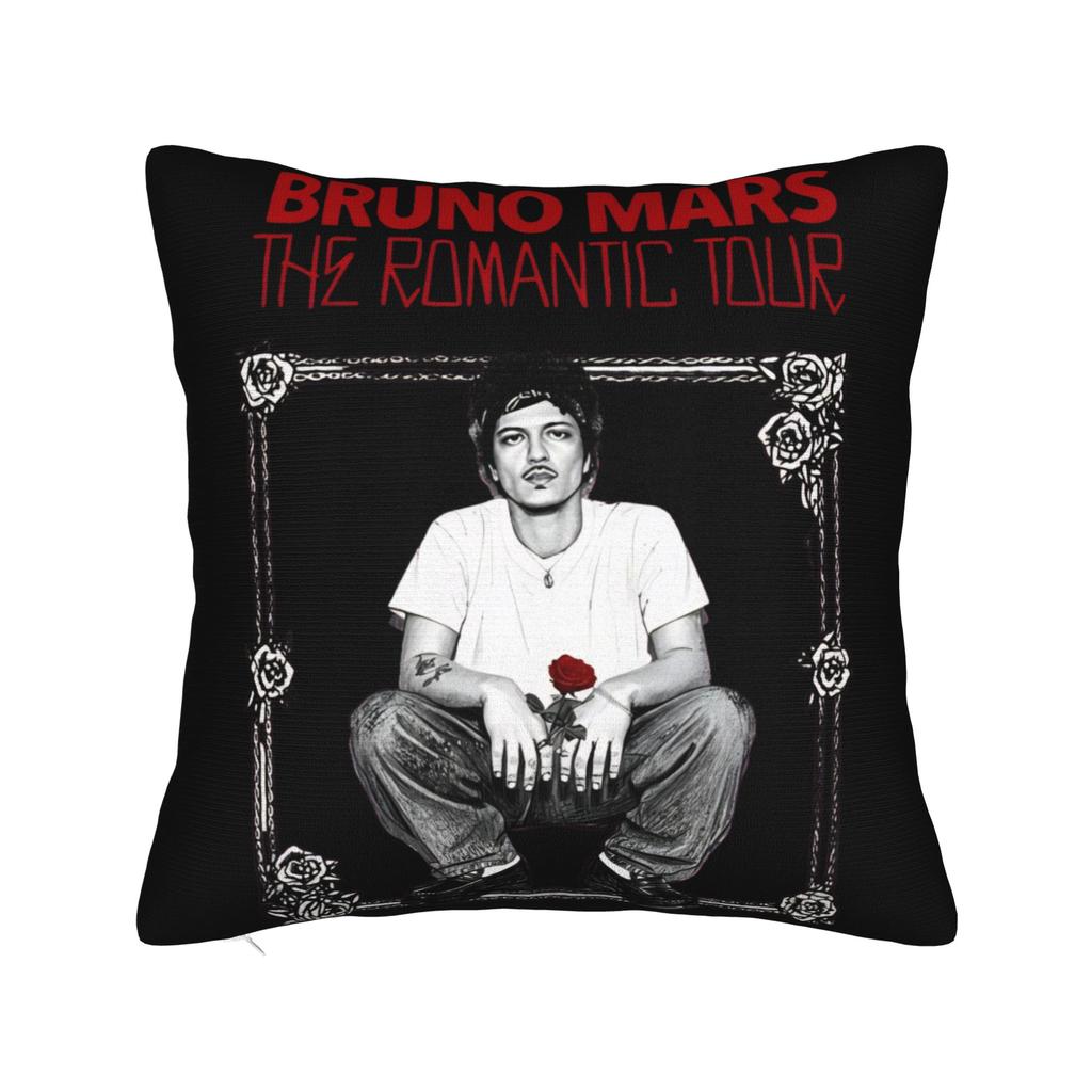Dekorace na postel Bruno Mars The Romantic Tour 2026 Povlak na polštář Merch Potah na polštář se zipem Více velikostí
