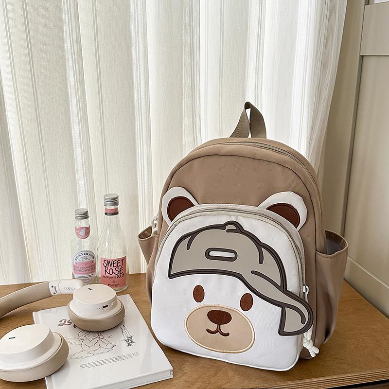 High-value cute cartoon bear backpack, kindergarten children's grade 3-5 students lightweight backpack