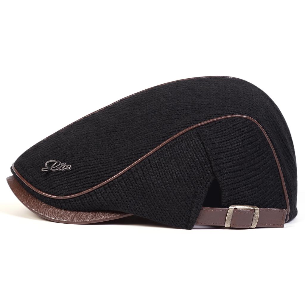 Unisex Fashion Wool Knitted Berets Cap Outdoor Tourism Couple Camping Hiking Newsboy Hat Men Driving Flat Top Trucker Hats Winter Caps