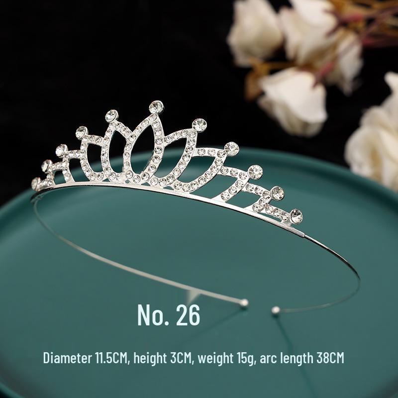 Serre-tête Couronne de Princesse à Strass pour Enfants - Mignon Style Peigne Chat Lapin Incrusté de Diamants pour Filles