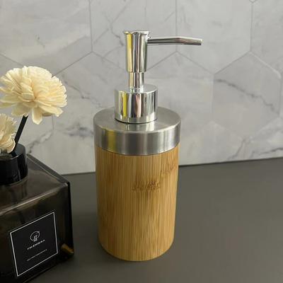 200ml Frasco Dispensador de Bambu para Casa e Hotel Lavagem das Mãos/Shampoo/Sabonete Líquido para o Corpo Frasco com Bomba Recarregável