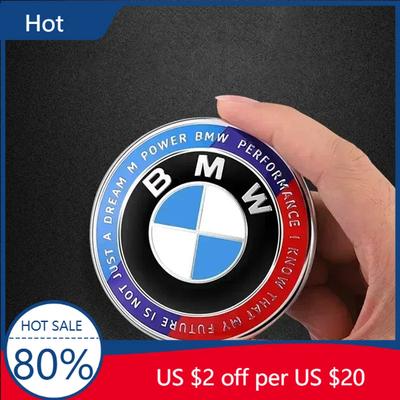 New Hots E60 45mm 56mm 68mm 74mm 82mm Car Logo Front Hood Emblem Rear Boot Badge for E28 E32 E43 E52 E53 E63 E64 E93 E94 E8