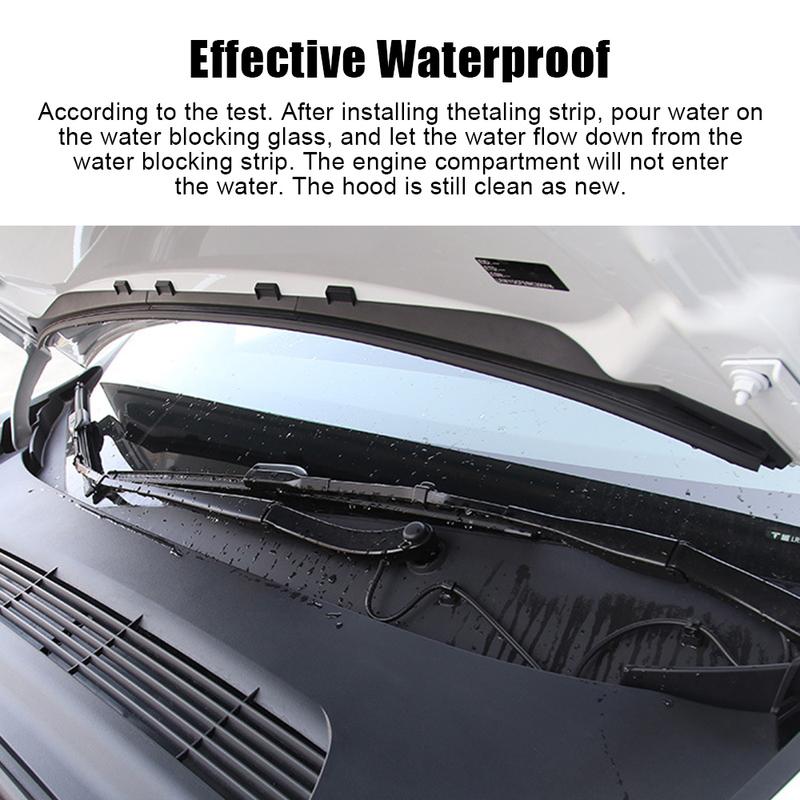 Front Chassis Cover Water Strip Air Inlet Protective Cover 1 Set Modification Accessories For Tesla Model 3 Y Hood Sealing Strip