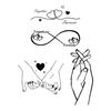 Valentines Day Wall Sticker Adhesive Black Holding Hand Heart PVC Decal Home Decors Creative Wall Art Murals Accessory