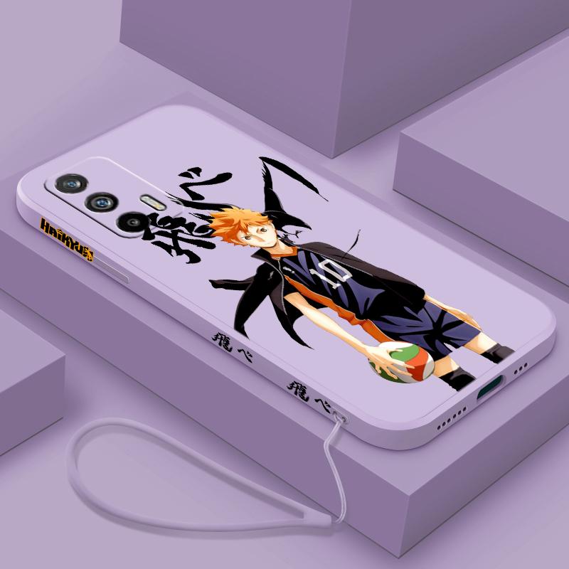 Haikyuu Animation For OPPO Reno 9 8 7 6 5 4 Z SE Pro Plus Lite Lite Liquid Left Rope Silicone Soft Phone Case