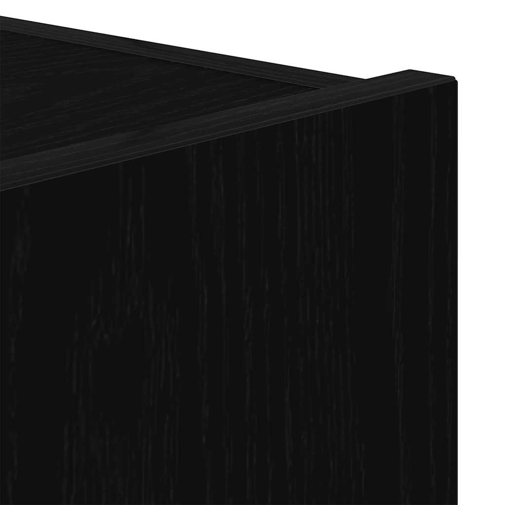TV Wall Cabinet 2 Pcs Black Oak Effect 100 X 35 X 31 Cm