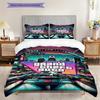 Vibrant Collage Grand Theft Auto V Characters Bedding (1 * Duvet Cover + 2 * Pillowcase, Without Core) 2D Flat Christmas Birthday Gift Bedding Set