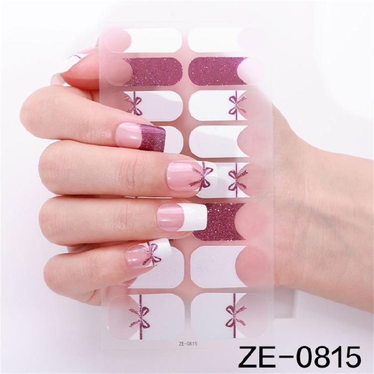 Gels Nail Sticker French Tip Nails Polish Strips Manicures Sticker Waterproof Gels Nail Wraps Gels Nail Strips