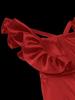 Elegant Plus Size Ruffle Sleeve Dress with High-Waisted Fit