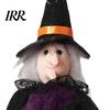 Seasonal Holiday Decoration Halloween Plush Pom Hanging Decoration, Pumpkin/Ghost/Black Cat/Witch Doll Witch Ornament for Tree, Porch, Window