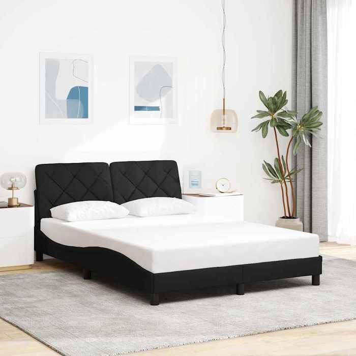 VidaXL Bed Frames Without Mattress Black 120x200 Cm Fabric 3310589