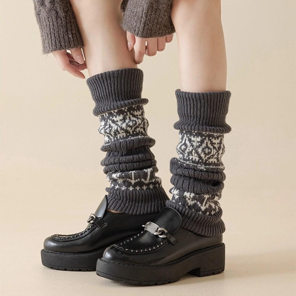Soft Matching Shoes Knitted Mid-Calf Socks Long Tube Keep Warm Long Tube Socks Thick Warm Leggings Winter
