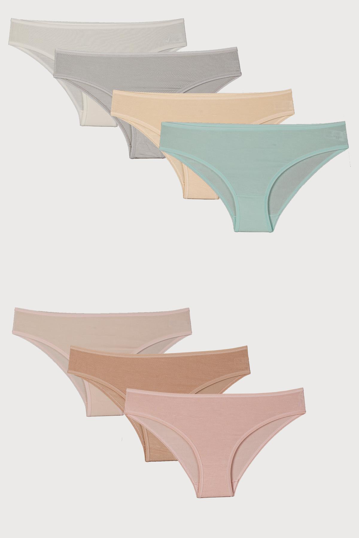 

Набор из 7 женских трусиков из бамбуковой лайкры с антибактериальным покрытием L