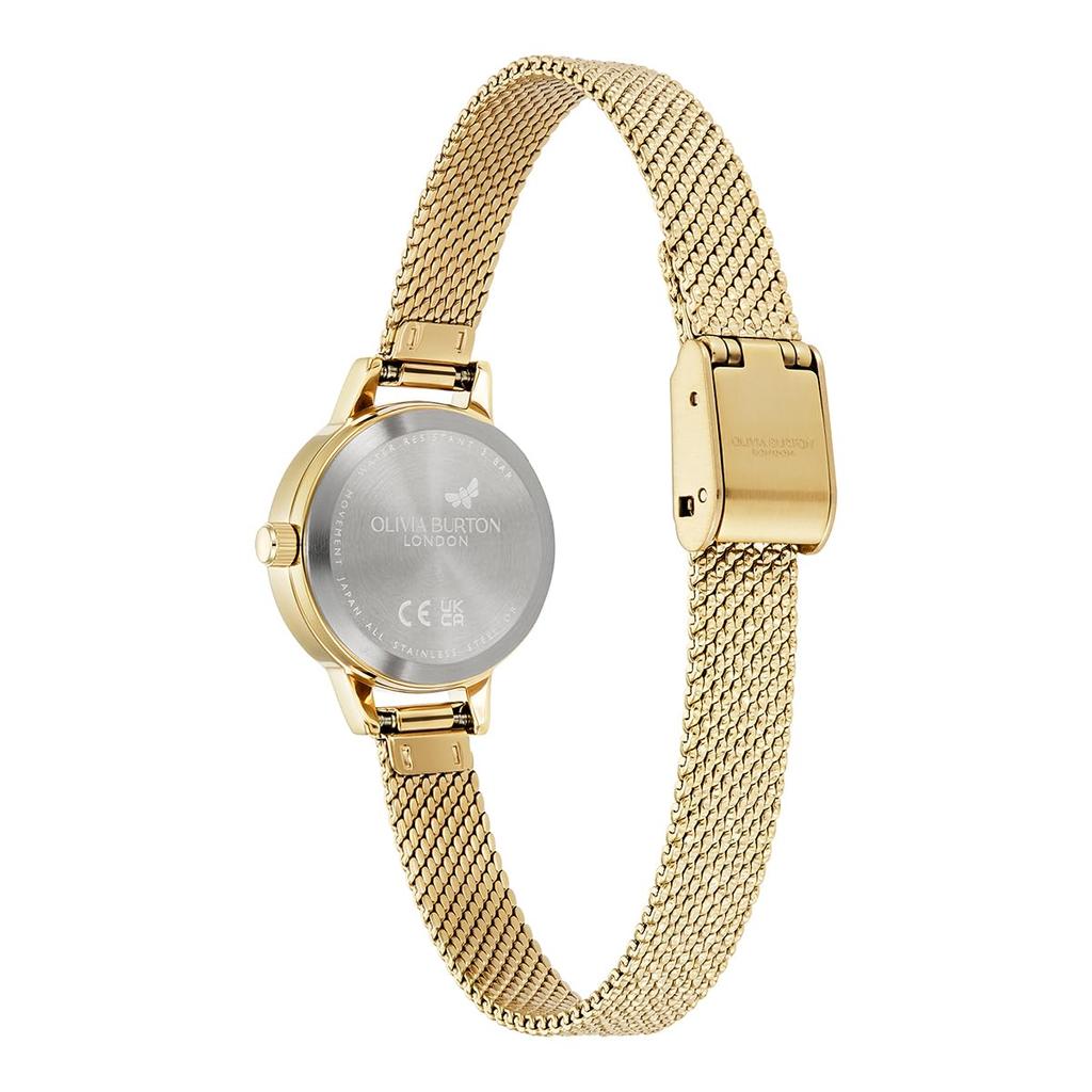Authorized Dealer Olivia Burton Watch 24000230 Signature Mini Lucky Bee Champagne Glitter Gold Mesh [OLIVIA BURTON] Women's