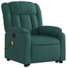 Massage Recliner with Rising Function Dark Green Fabric