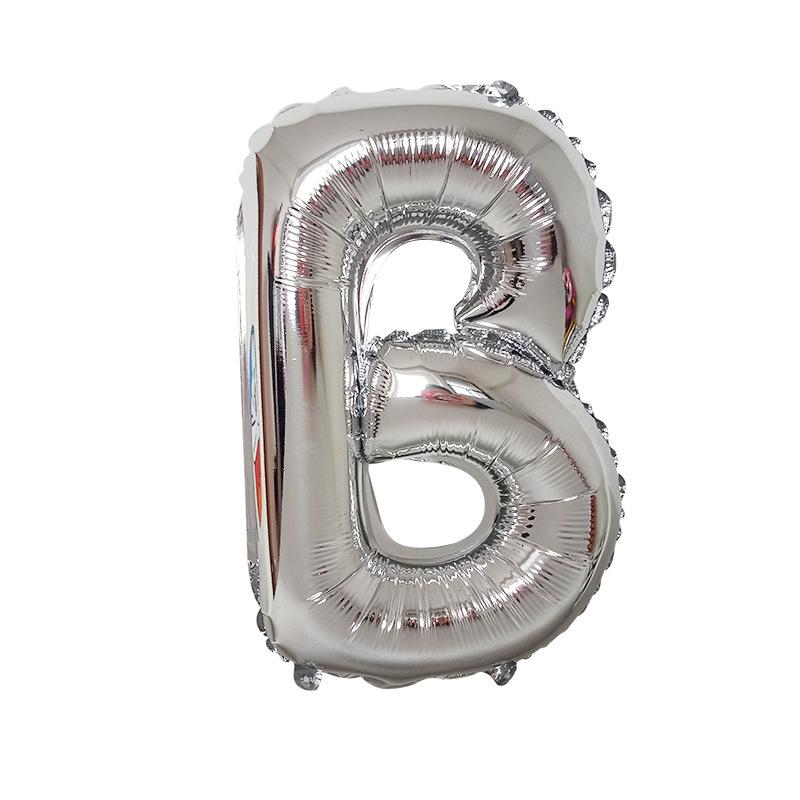 50pcs Letter Balloon Aluminum Foil 50 Cm Bright Gold Silver Aluminum Film Letter Balloon