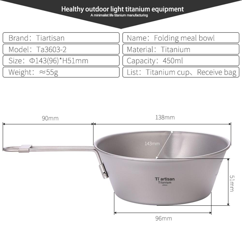 Camping Bowls Pot 450ml 450ml With Spout 82mm 90mm