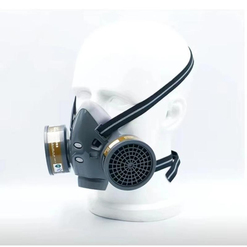 Maska Pełnotwarzowa z Okularami Bezpieczeństwa Farba Natryskowa Chemiczna Pestycyd Dekoracja Formaldehyd Antypyłowa z Filtrem Respirator