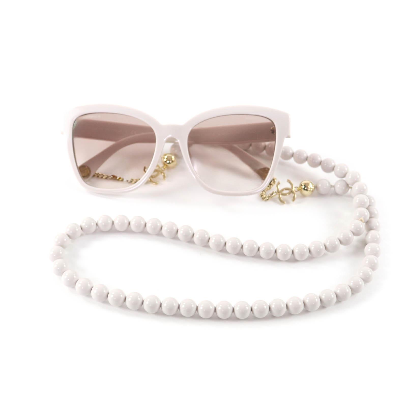 

Great CHANEL sunglasses light beige Women 5487-A Used