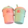 500Ml Coffee Mug With Lid Straw Silicone Cold Juice Milk Tea Mug Leak-Proof Drinking Water Bottles Portable Travel Cup