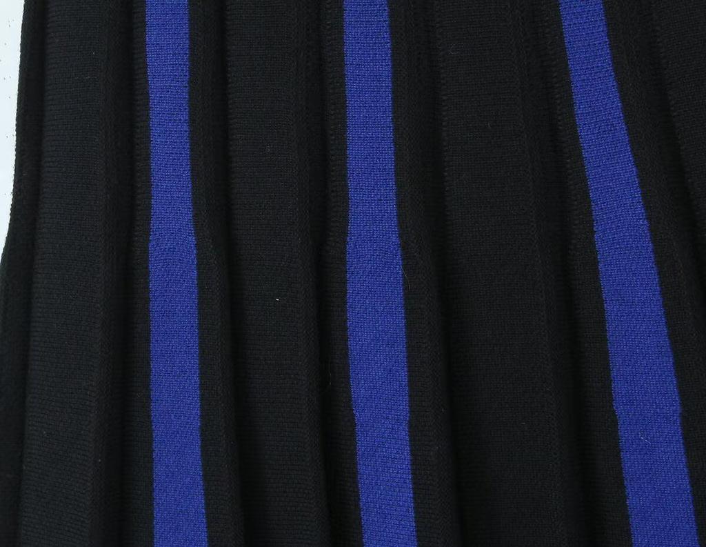 2025 Women's Knit Color Block Striped Pleated Half Skirt