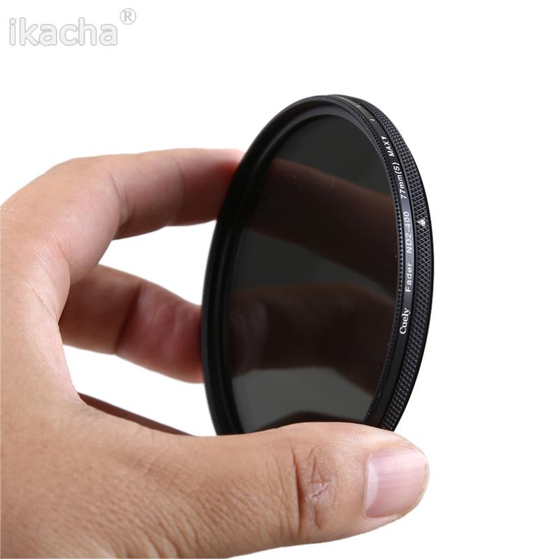 

ND2-400 Neutral Density Fader Variable ND filter Adjustable 49/52/55/58/62/67/72/77/82mm for Canon Nikon Sony Pentex Camera 49mm