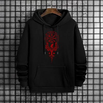 Men's Hooded Sweatshirt Male Trendy Casual Autumn Winter Hoody Ancient Viking Rune Pattern Hoodies 2025 Urban Streetwear Fashion