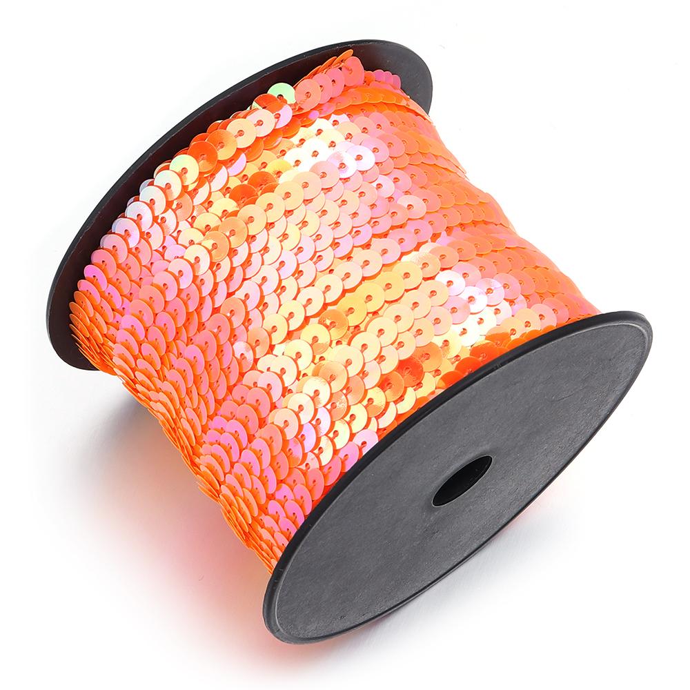 100 Yards/Roll Bright Sequins Shiny Color Round Flat Paillettes Strings For Party Decor DIY Crafts Clothing Sewing Accessories