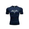 Men Tight Fitting T-shirt for Fitness Running Sportser Fitness Stretch Sweat Absorbing Fast Drying Summer Jogging Sweat Absorbing Tight Fit Top