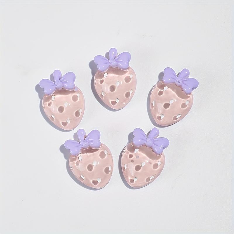 30 pieces per pack 0.91 inch cute strawberry resin phone case decorative patch DIY hair accessories hair accessories hair clip m