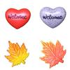 Welcome Garden Resin Ornament With Heart And Maple Leaf For Celebration Gift