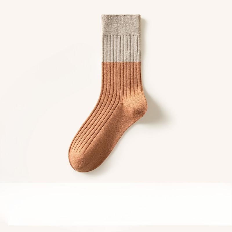Wool Socks for Women's Autumn and Winter Warmth Mid-calf Socks, Antibacterial Wool Socks