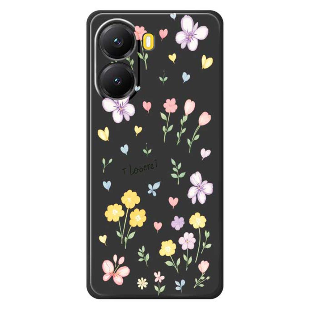 For Xiaomi Redmi Turbo 4 5G/Poco X7 Pro 5G Case Small Flowers Pattern Printing Straight Edge TPU Phone Back Cover