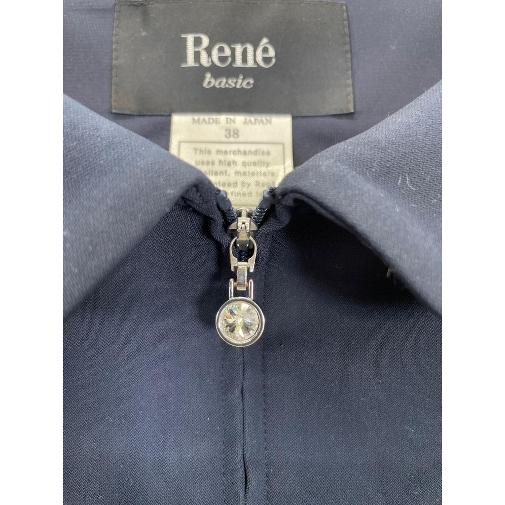Rene 5013020 Navy Collared Double Zip Jacket Jacket 38 NavyUsed
