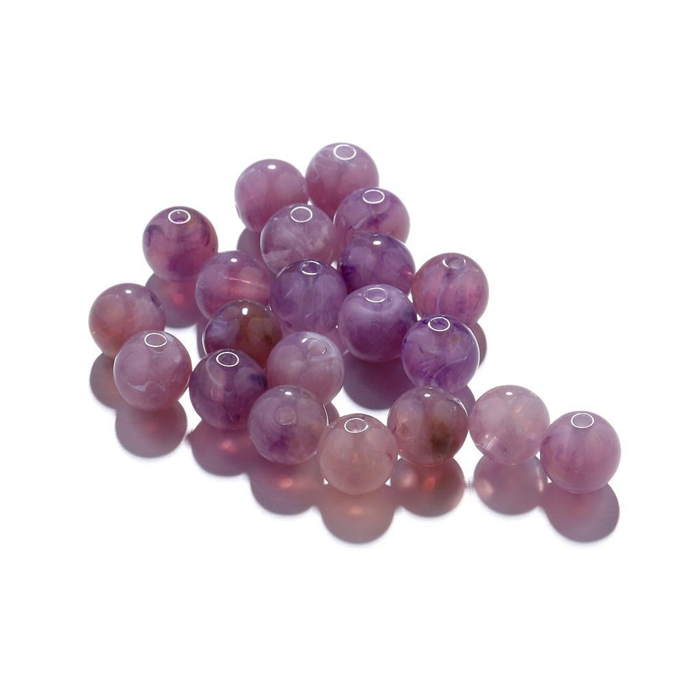 100-200Pcs Colorful Round Imitation Natural Stone Bead Loose Spacer Bead For DIY Necklace Bracelet Jewelry Making Supplies
