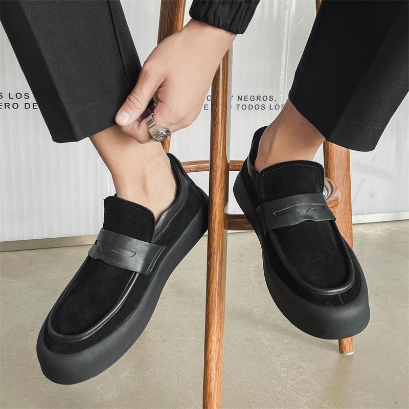 Natural Leather Hot Sale Men's Shoes Spring Autumn Fashion Trend Comfortable High Quality Thick Bottom Outdoor Brogues Men Shoes