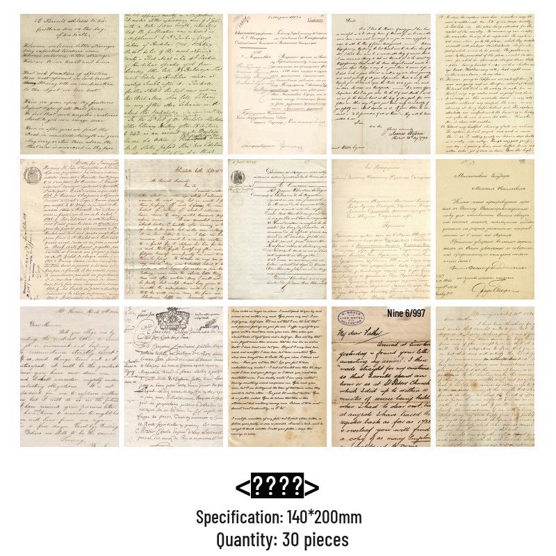 Retro Journaling Collage Paper: Vintage-Style English Letters & Newspaper Backgrounds