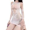 Internet Celebrity Sexy Lingerie New One-piece Fishnet Tight Hollow Hip Skirt Uniform Set No Need To Take Off Pajamas