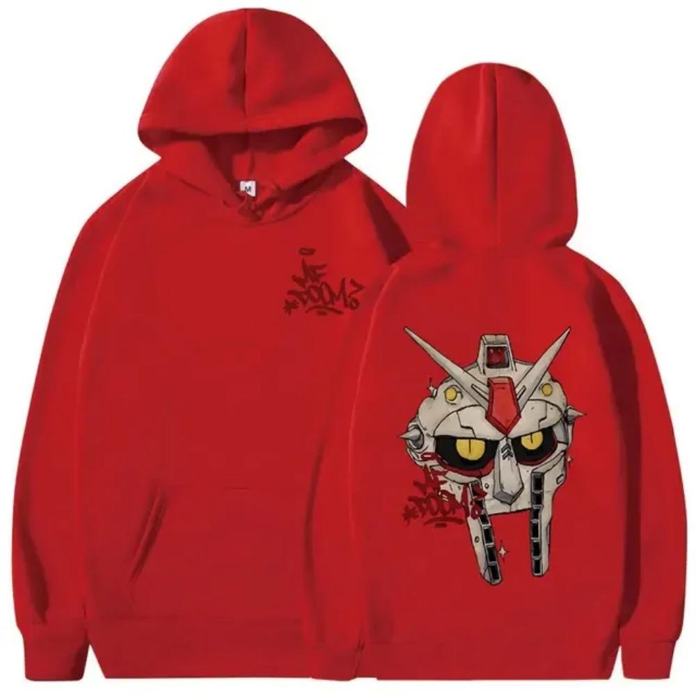 Rapper Mf Doom Madlib Madvillain Cartoon Metalen Masker Grafische Hoodie Mannen Vrouwen Casual Oversized Sweatshirt Heren Hoodies