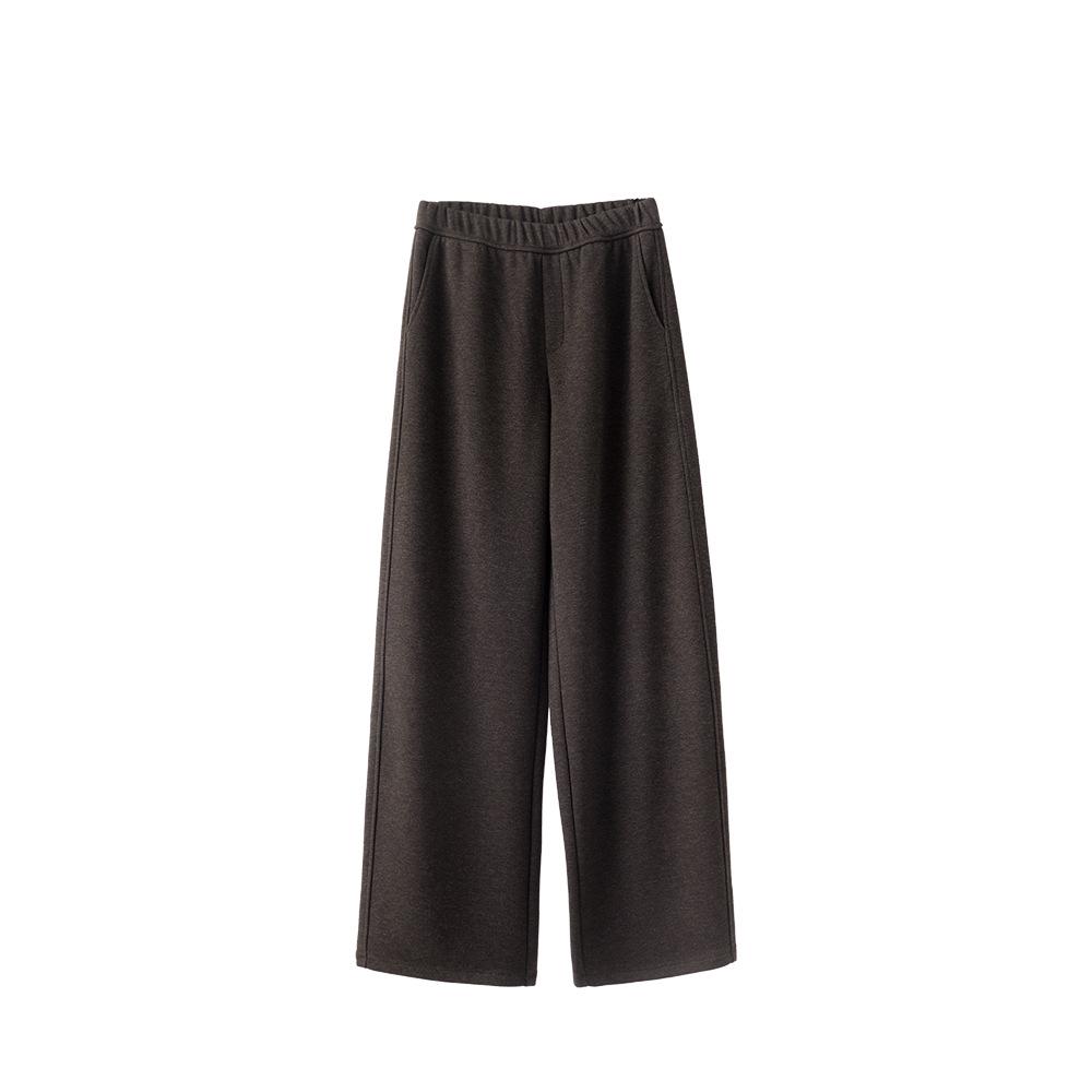 

ABOUTSEA Женские укороченные брюки из шерсти с высокой талией и эффектом похудения - Осень/Зима Повседневные Прямые Широкого кроя XL