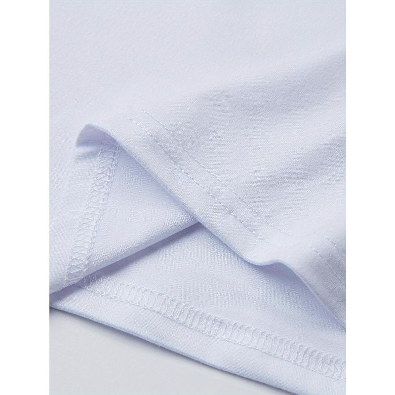 European Size Women's "Be Real Not Perfect" T-Shirt - White Short Sleeve Casual Top with Heart & Leopard Print, Round Neck Fit Tee