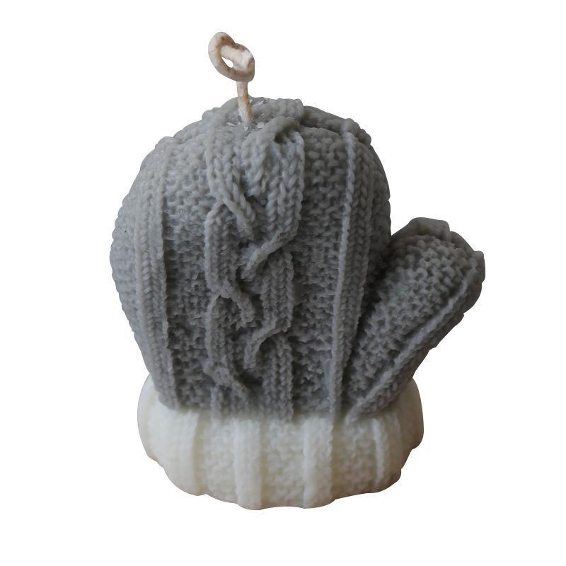 DIY Christmas 3D Woolen Gloves Silicone Mold DIY Candle Setting Craft Epoxy Resin Plaster Aromatherapy Decor Modeling Silicone Mould