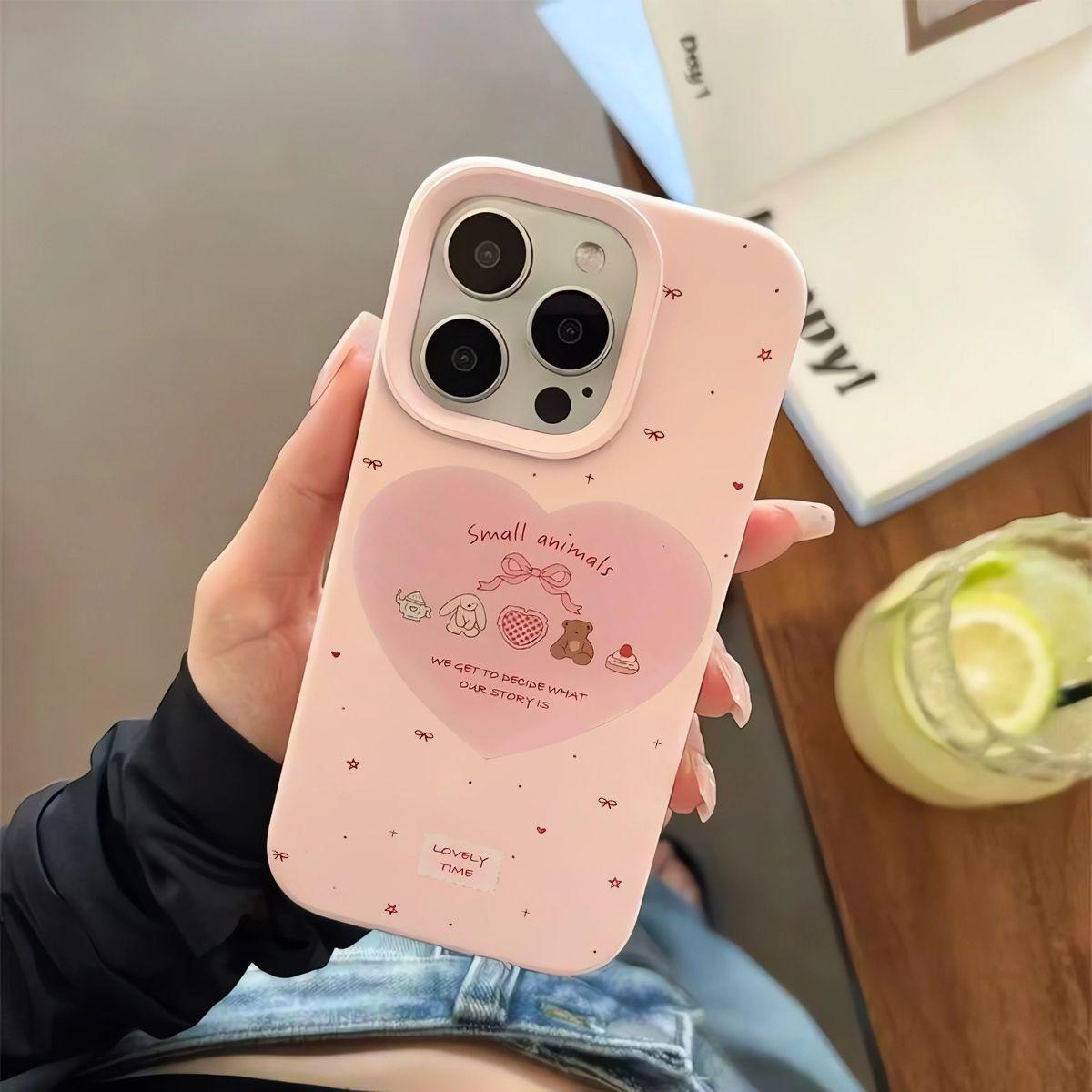 

Adorable Heart & Rabbit Mochi Case for iPhone 17/16 Pro Max/15/14/13/12/11 Apple 15 Pro Max