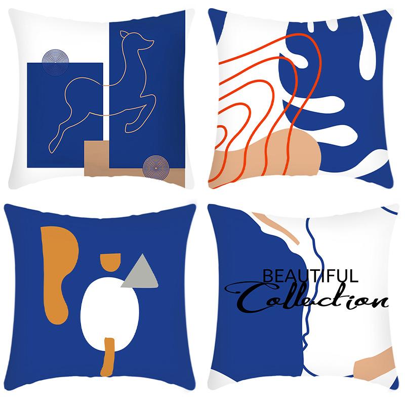 

New Artistic Abstract Letter Print Pattern Print Pillow Home Sofa Cushion Cover 45 * 45Cm pillowcase
