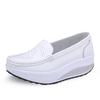 Rocking Shoes, Fashionable and Comfortable Women's Shoes, Spring and Autumn White Wedge-heeled Platform Shoes, Student Travel