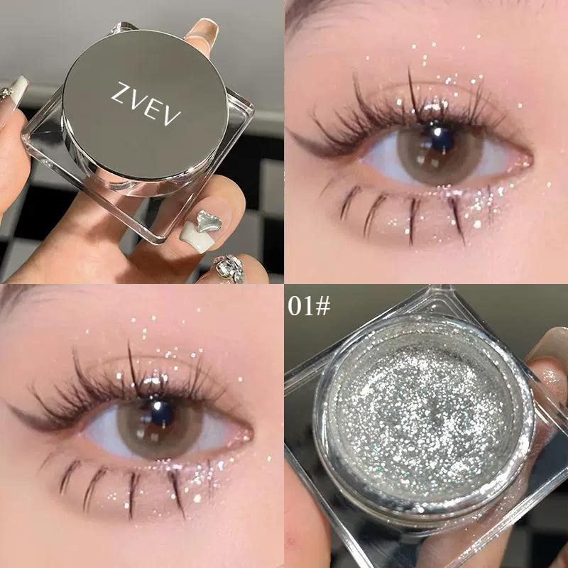 Monochrome Highlight Blush Lidschatten-Palette Langanhaltender perlmuttartiger Glitzerschimmer Hervorhebender hochpigmentierter Lidschatten für alle Gesichts-Make-up-Looks